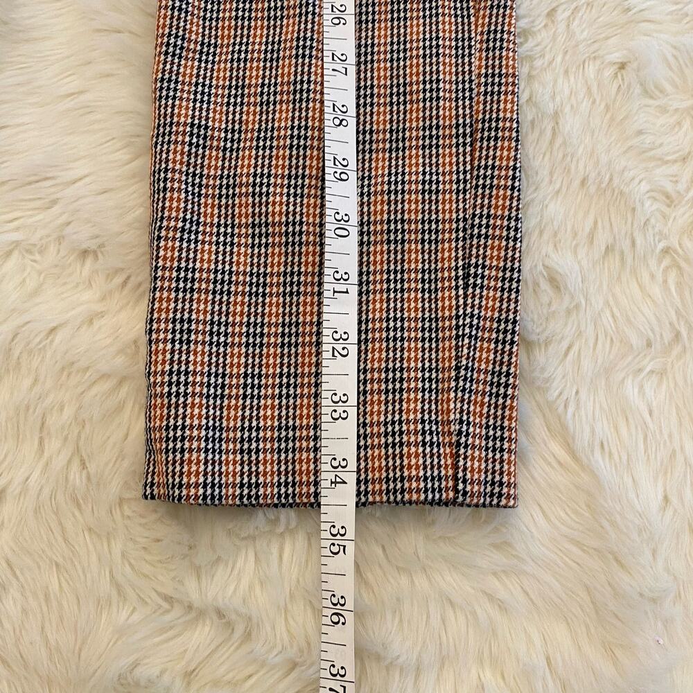 A New Day Orange Houndstooth Straight Leg Trouser Pants 4 - Picture 6 of 9